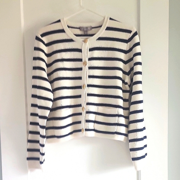 NWT J. Crew Relaxed Emelie Lady jacket In Stripe Size medium - Picture 5 of 9